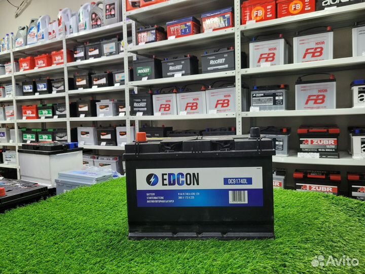 Аккумулятор edcon 91 Ah п.п. 740A