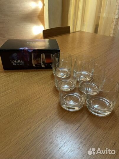 Набор стаканов из богемского стекла