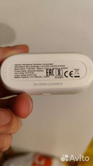 Продам наушники jbl bluetooth t100tws