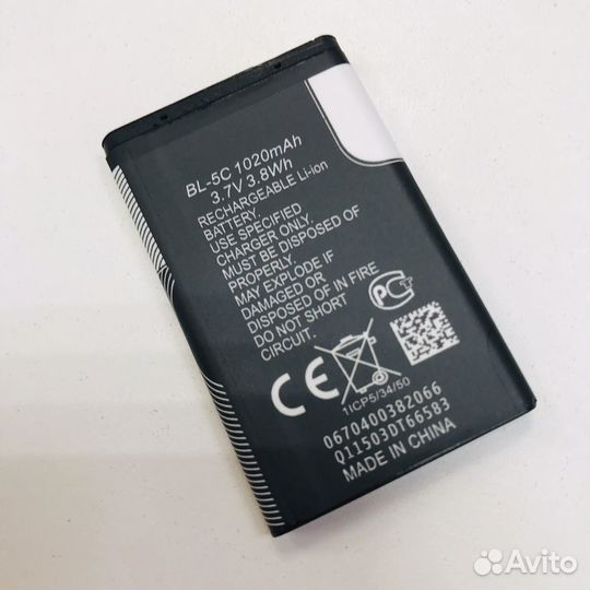 Акб аккумулятор батарея BL 5C 1020mah 3.7v