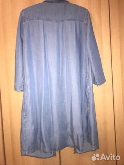 Джинсовое платье-рубашка 42 размер
