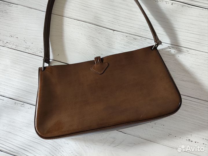 Longchamp сумка кожаная на плечо