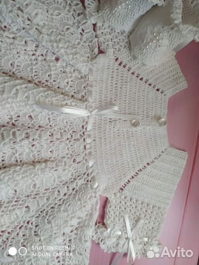 Крестильный комплект ручной работы для девочки