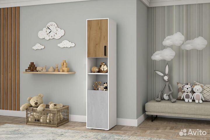 Шкаф пенал с полками