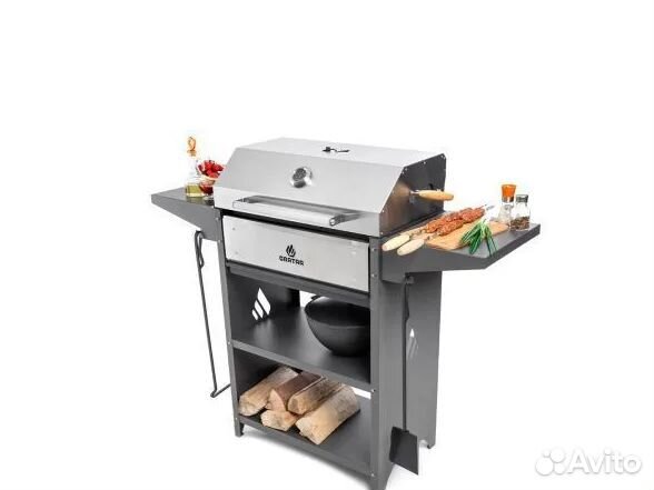 Гриль-мангал с крышкой Gratar M Family Optima BBQn