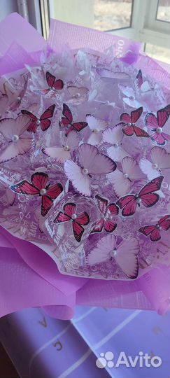 Светящийся букет из бабочек