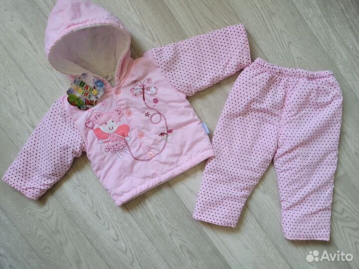 Демисезонный комплект на девочку р.68-74новый