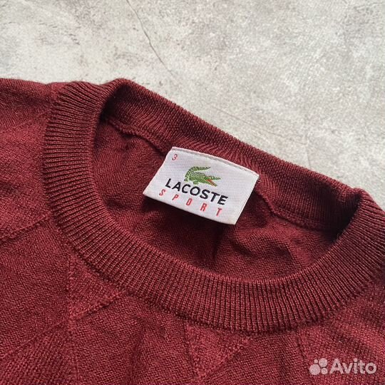Lacoste Шерстяной Свитер Оригинал