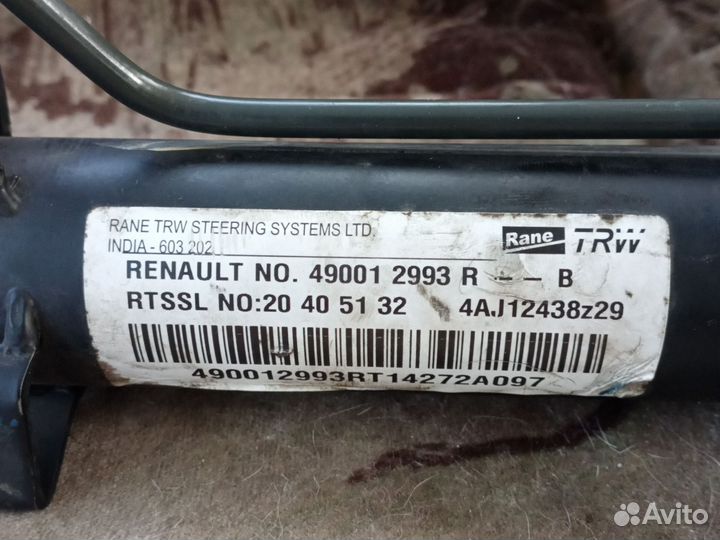 Рулевая рейка в сборе renault Дастер