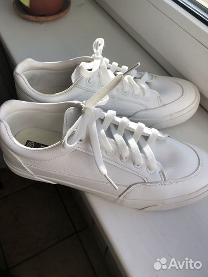 Кеды белые в идеале, кроссовки, иск кожа на 24 см