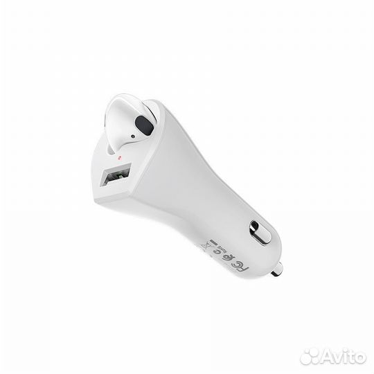 Азу гарнитура Borofone BC23 Touareg Wireless Headset Car Charger - White