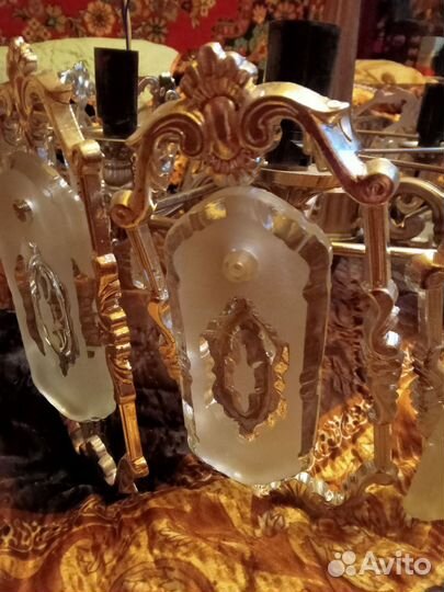 Люстра потолочная бу хрустальная