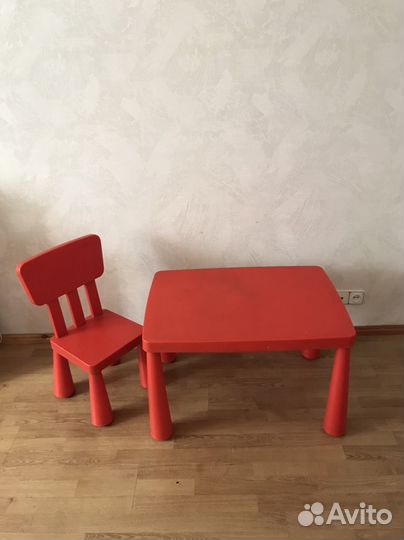 Детский стол и стул IKEA бу