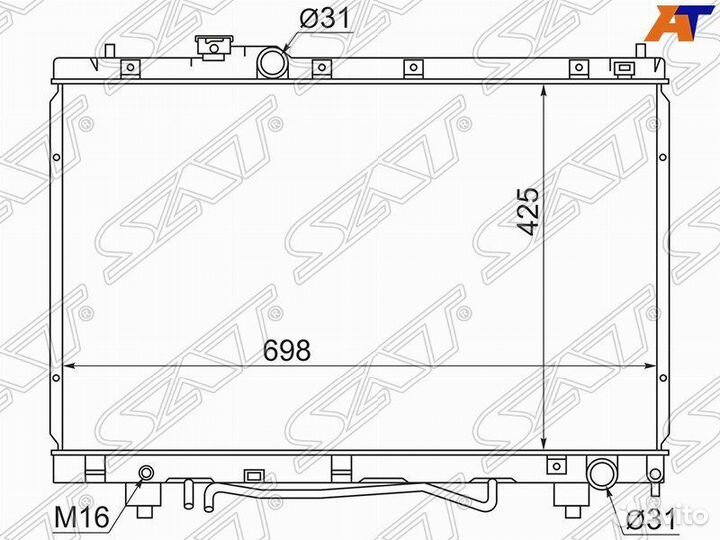 Радиатор охлаждения Тойота Ипсум 96-01