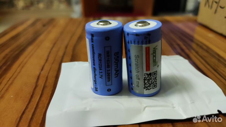 Аккумулятор vapcell 16340 (CR123A, CR17345)