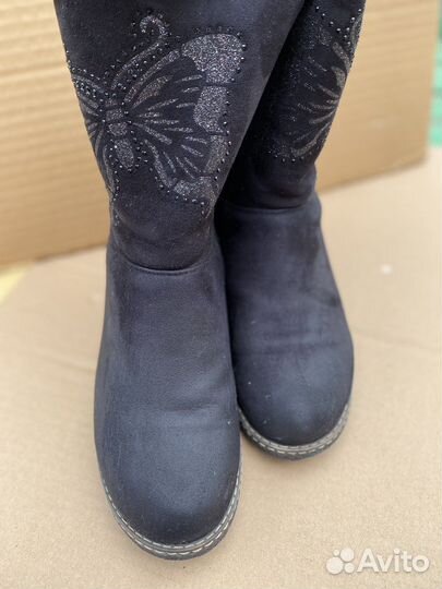 Замшевые сапожки женские