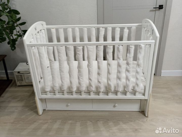 Кроватка-маятник матрас бортики доставка
