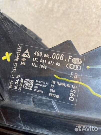 Фара правая Audi A6/RS6/S6