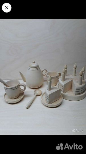 Сервиз деревянный