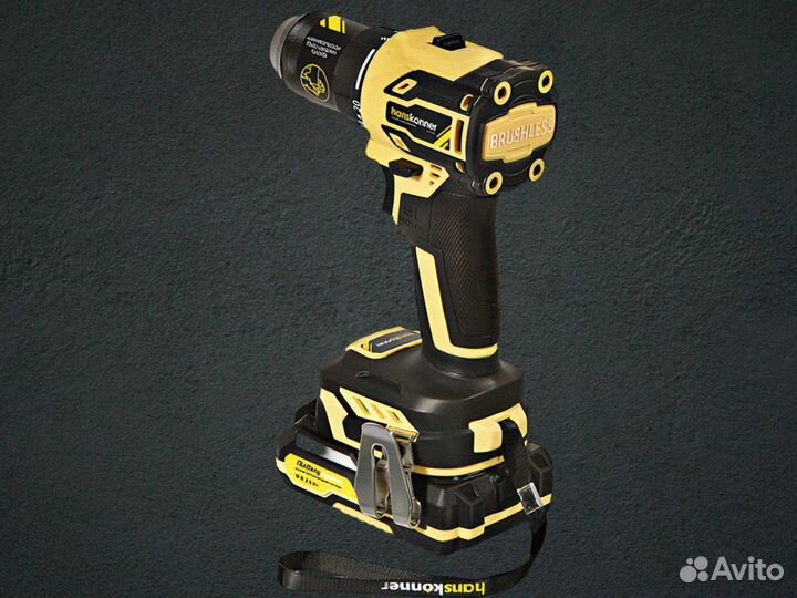 HCD2065BLC Дрель аккумуляторная б/щ Hanskonner