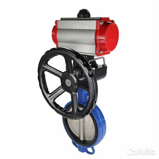 Затвор дисковый поворотный DN.ru GGG50-316L-epdm Ду200 Ру16, корпус - чугун GGG50, диск - нержавеюща