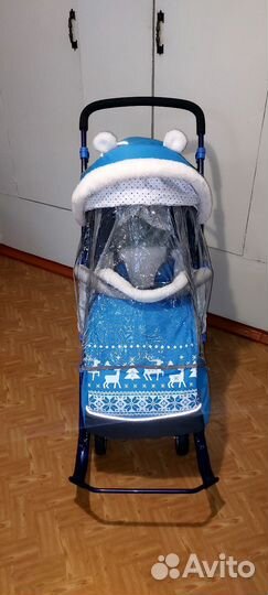 Детские санки коляска ника