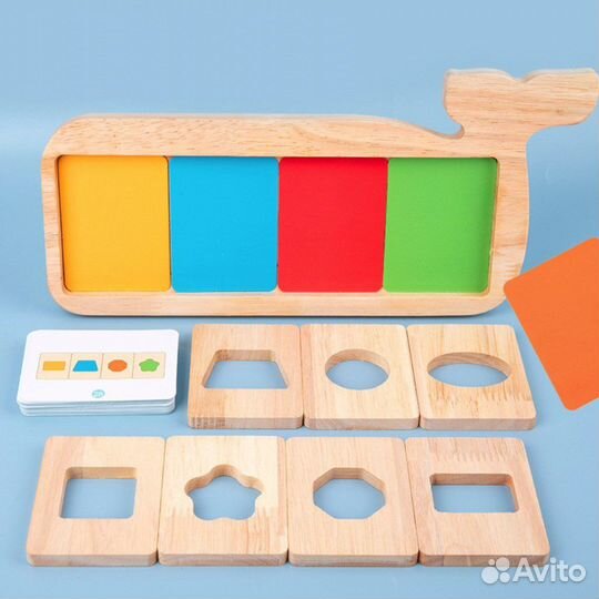 Деревянный пазл-сортер для малышей (18м+)