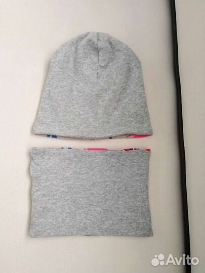Шапка+снуд 2-х сторонние