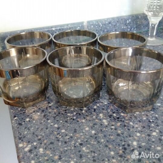 Рюмки стопки цветное стекло хрусталь СССР