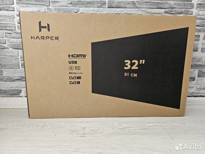 Телевизор 32 дюйма. Новый. Harper