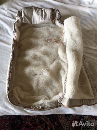 Конверт на натуральной шерсти для новоржденного