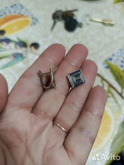Серьги серебро б/у
