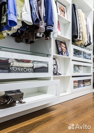 Гардеробная система на заказ по индивидуальному пр