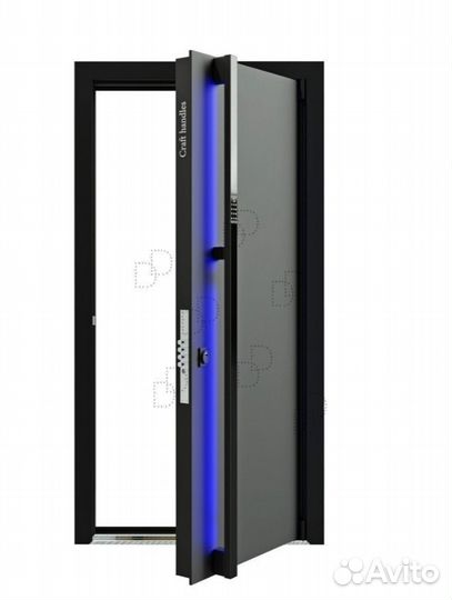 Дизайнерская входная дверь с подсветкой