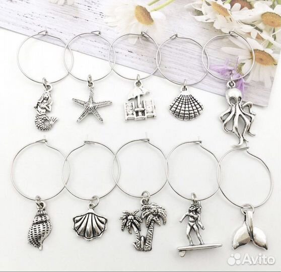 Украшение на бокал, маркеры