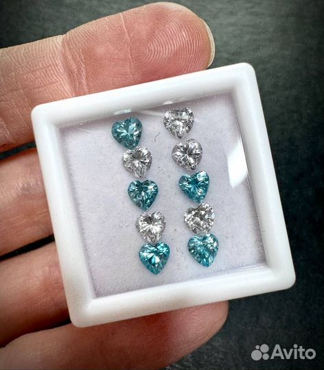 Лот циркон старлит 3,89ct 4х4 мм Камбоджа