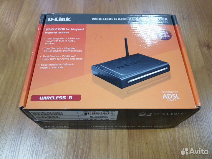 Adsl роутер D-link DSL-2640U