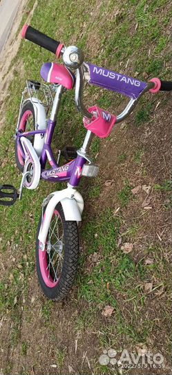 Детский велосипед mustang, диаметр 14