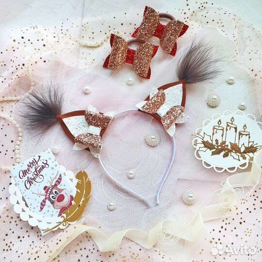 Бантики заколки повязки ободки для волос