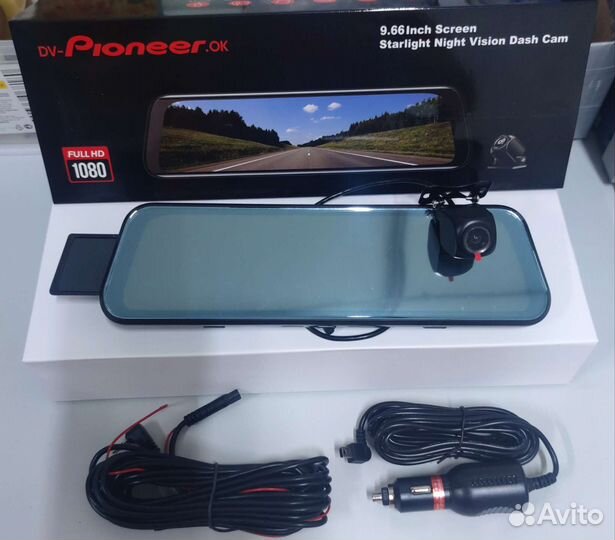 Зеркало регистратор на 2 камеры DV-Pioneer.OK P91