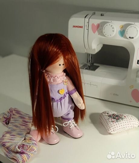 Кукла интерьерная, текстильная, ручной работы