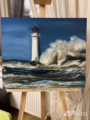 Картина маслом Маяк