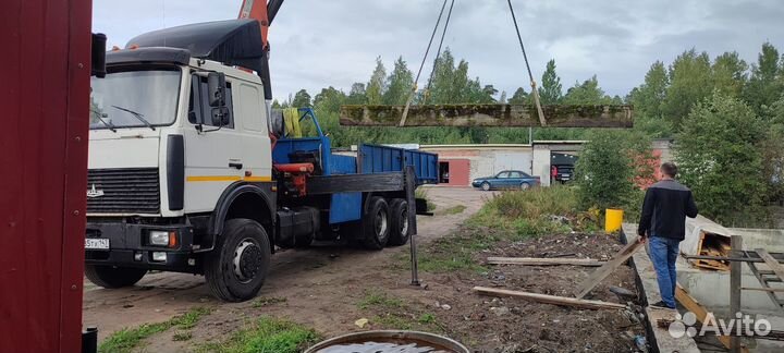 Аренда и услуги манипулятора, стрела 8 т, 10 м, борт 10 т, 6.5 м