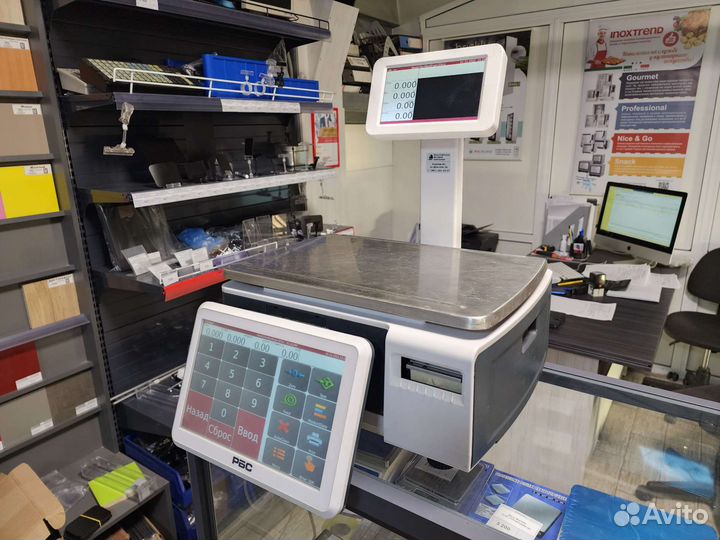 Весы чекопечатающие с печатью этикеток рбс KS4010