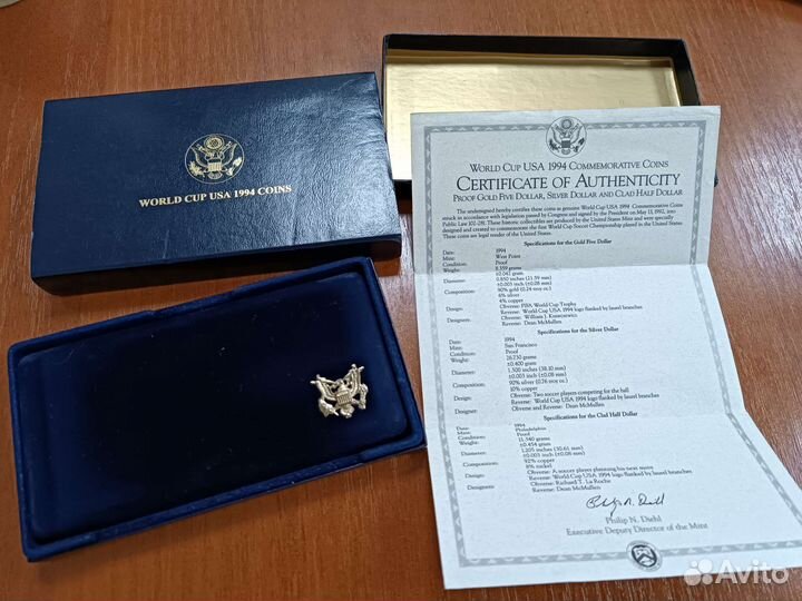 1994 США Кубок Мира Футбол Золото набор пруф
