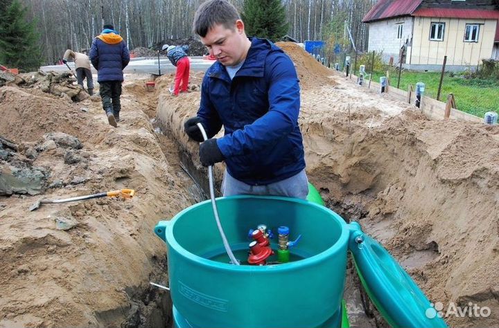 Газгольдер с установкой