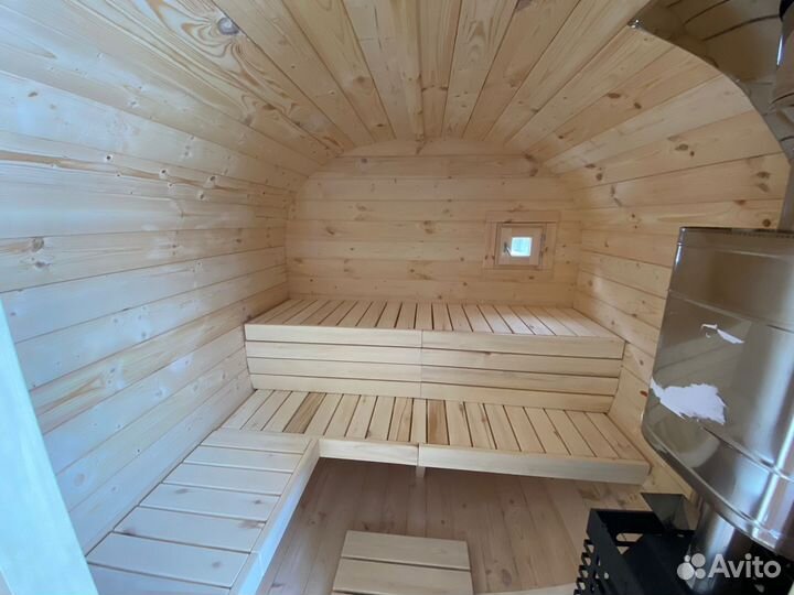 Баня бочка под ключ 4*2
