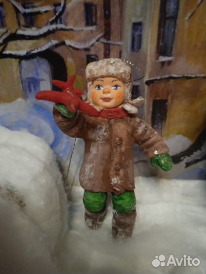 Ватные ёлочные игрушки 