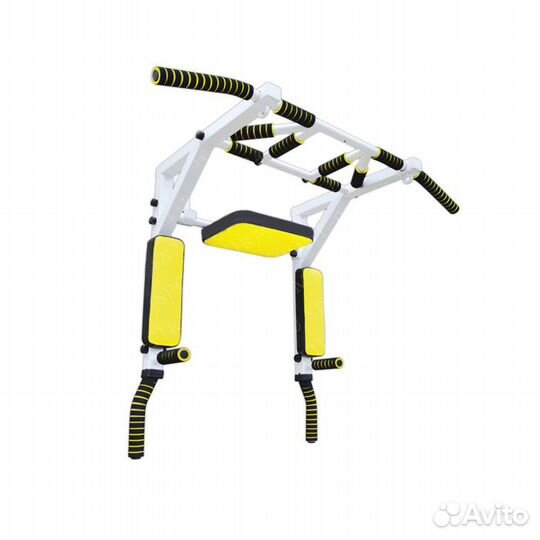 Турник брусья 3в1 Мультихват бело-жёлтый до 250кг