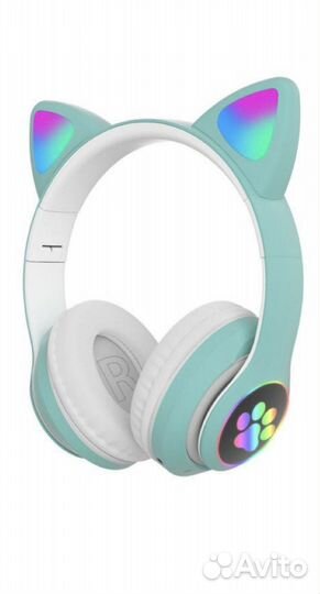 Беспроводные наушники детские с светящимися ушками